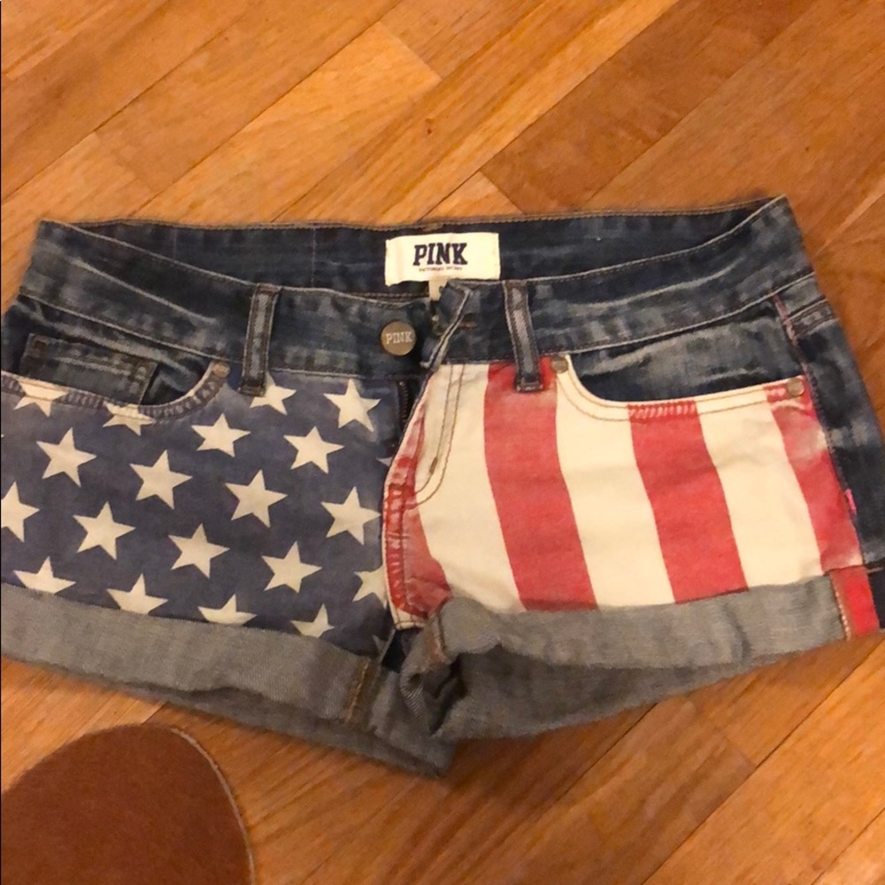 Victoria’s Secret pink Flag American shorts